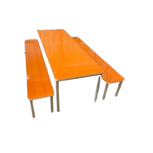 MESA REFEITÓRIO INFANTIL COM DOIS BANCOS SEM ENCOSTO