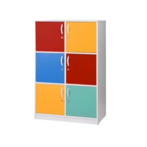 ESCANINHO 6 PORTAS COLORIDAS