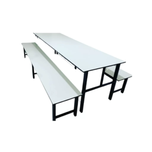 MESA REFEITÓRIO COM BANCOS LINHA ONE SEM ENCOSTO – 10 LUGARES