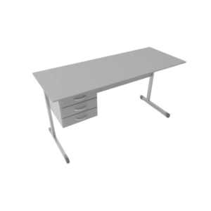 MESA PROFESSOR BRANCA 3 GAVETAS